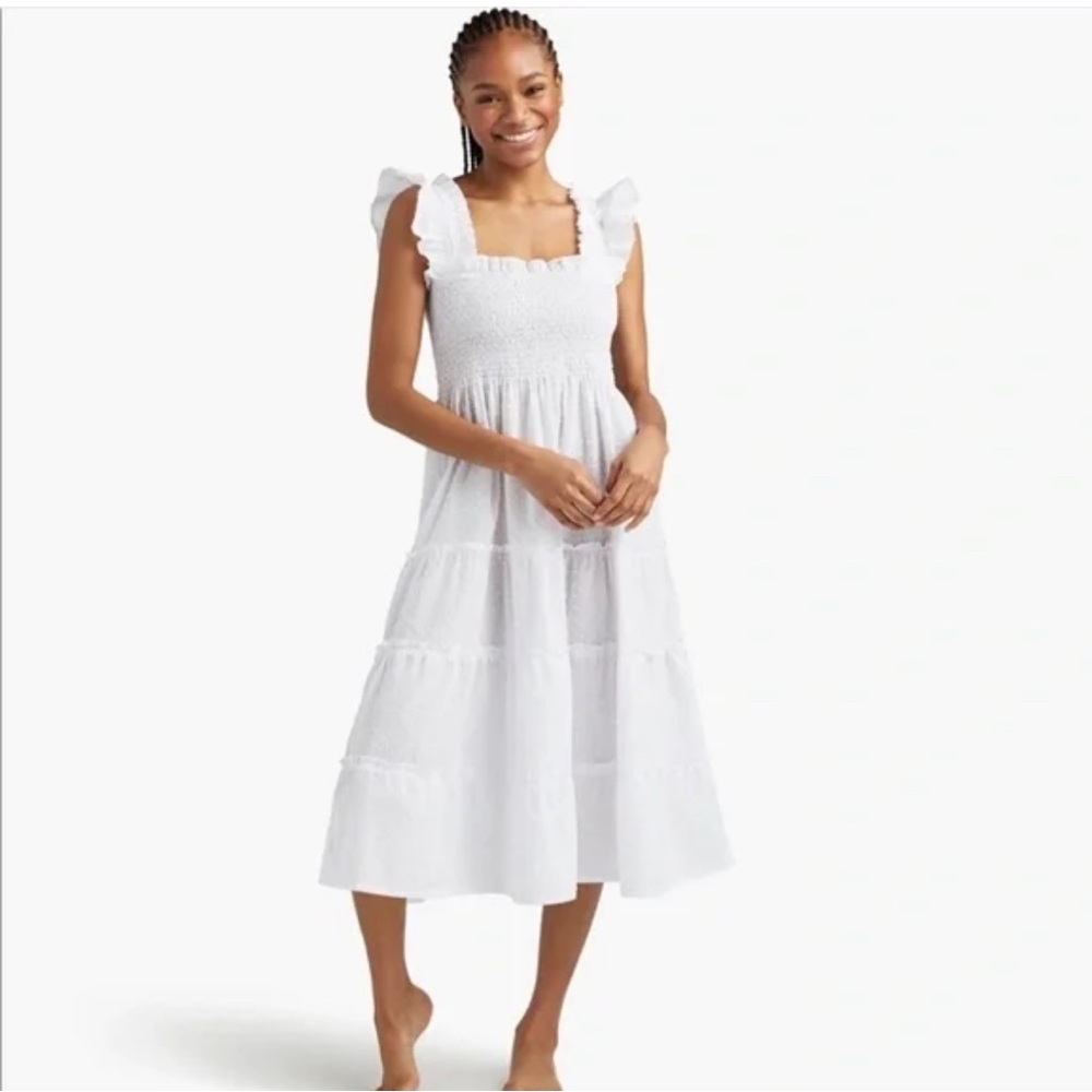 Hill House White Midi Dress